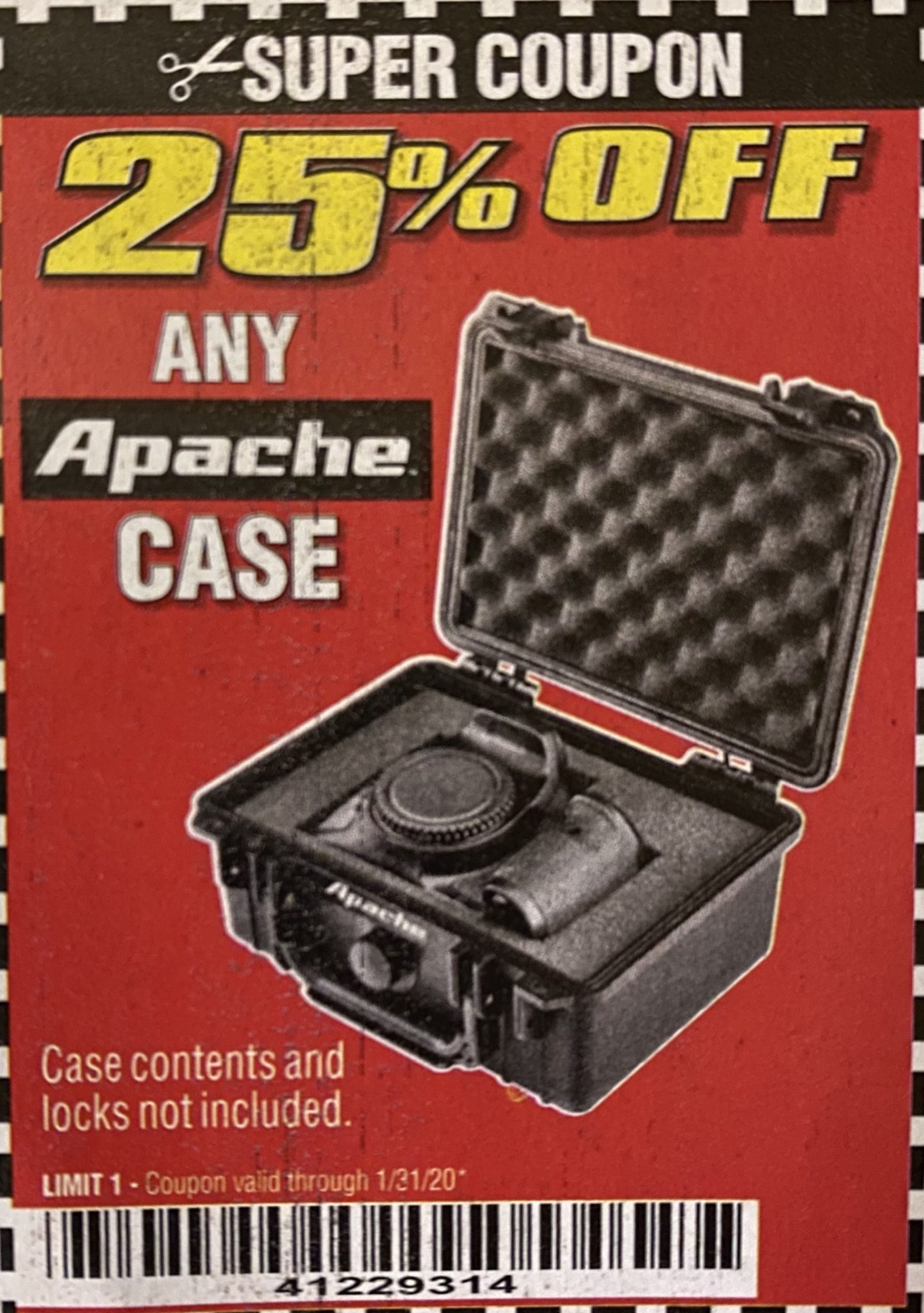 Harbor Freight Apache Case Coupon 25 Off Any Case DealioMe