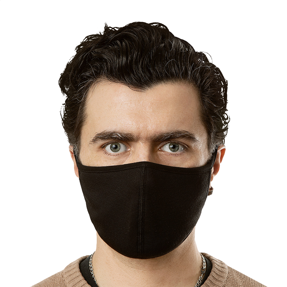 Download Classic Black Face Mask - Black Washable, Durable Cloth ...